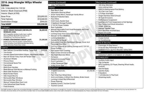 Black Clearcoat 2016 Jeep Wrangler Sport