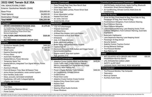 2022 GMC Terrain SLE