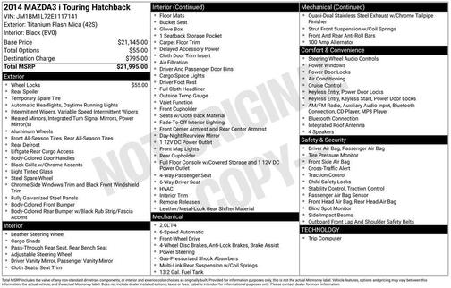 Titanium Flash Mica 2014 Mazda Mazda3 i Touring