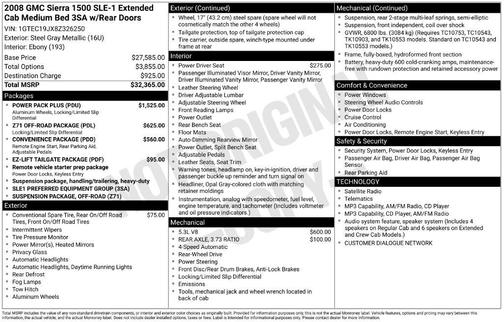 Steel Gray Metallic 2008 GMC Sierra 1500 SLE1 Extended Cab