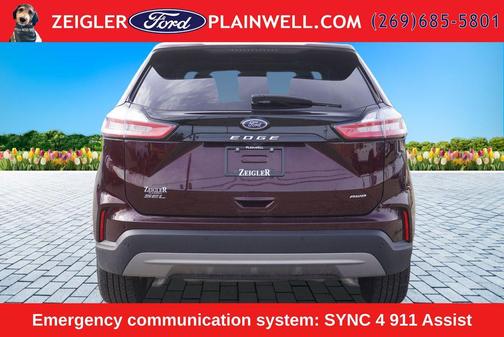 Burgundy 2024 Ford Edge SEL