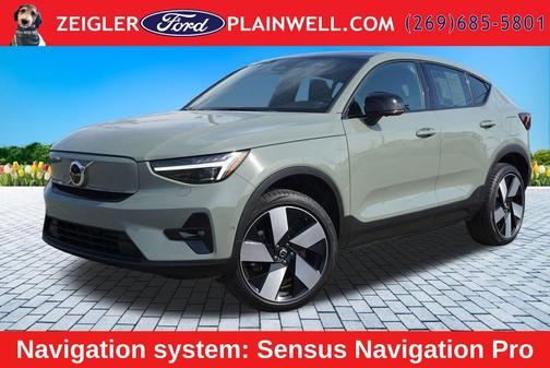Sage Green Metallic 2023 Volvo C40 Recharge Pure Electric Twin Ultimate