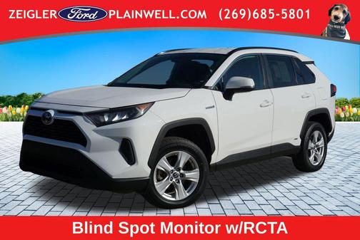 Super White 2021 Toyota RAV4 Hybrid LE