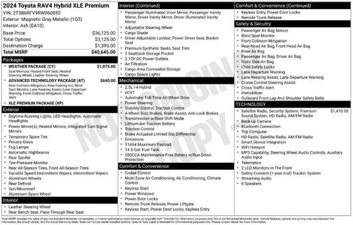 Magnetic Gray Metallic 2024 Toyota RAV4 Hybrid XLE Premium