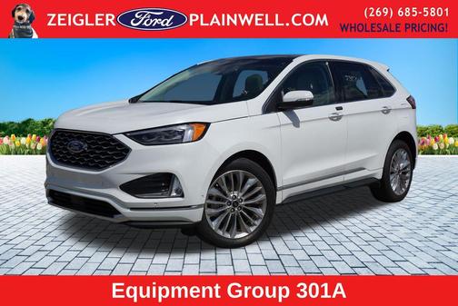 White Metallic 2024 Ford Edge Titanium