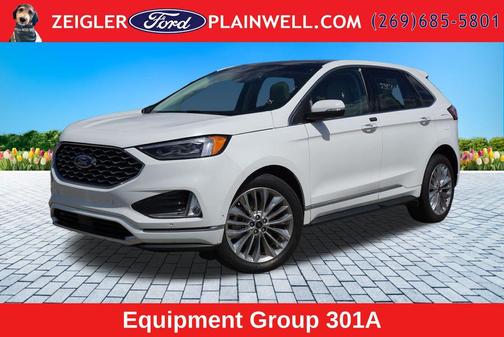 White Metallic 2024 Ford Edge Titanium