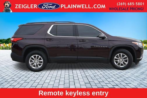 Black Cherry Metallic 2021 Chevrolet Traverse LT Leather
