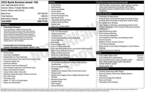 2023 Buick Envision Avenir AWD