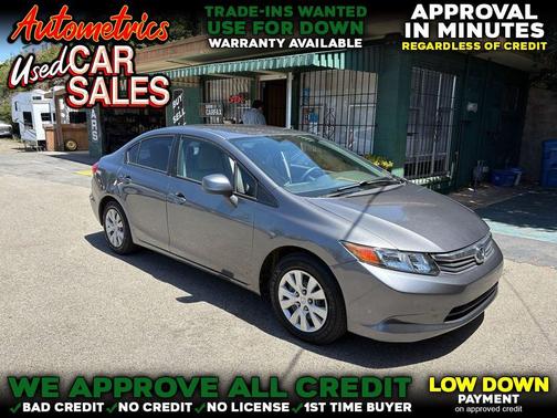 GREY 2012 Honda Civic LX