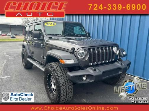 Granite Crystal Metallic Clearcoat 2018 Jeep Wrangler Unlimited Sport