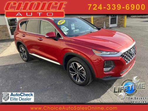 Scarlet Red 2019 Hyundai SANTA FE Ultimate 2.0T