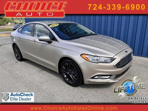 White Gold Metallic 2018 Ford Fusion SE
