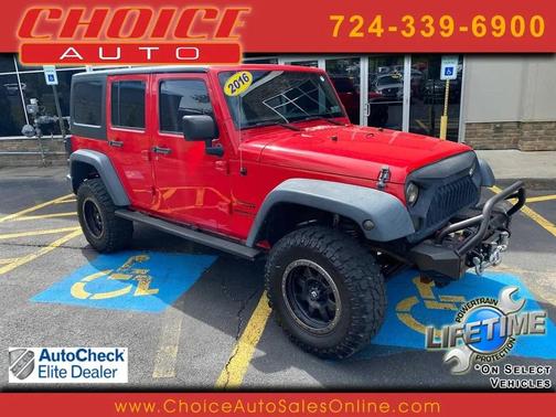 Firecracker Red Clearcoat 2016 Jeep Wrangler Unlimited Sport