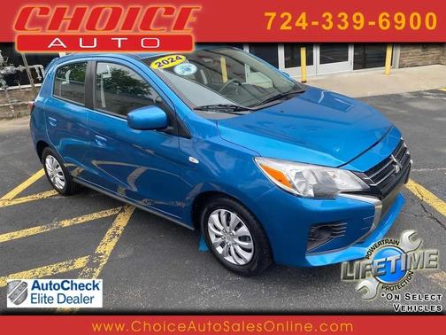 Sapphire Blue Metallic 2024 Mitsubishi Mirage ES 4D Hatchback