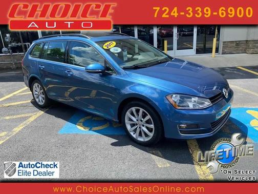 Silk Blue Metallic 2017 Volkswagen Golf SportWagen TSI SE