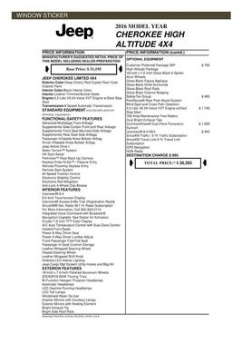 2016 Jeep Cherokee Limited