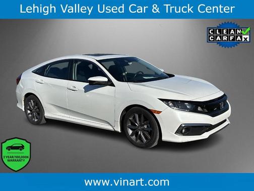 Platinum White Pearl 2020 Honda Civic EX