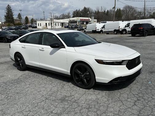 Platinum White Pearl 2026 Honda Accord Hybrid Sport-L