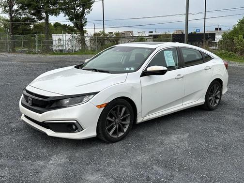 Platinum White Pearl 2021 Honda Civic EX