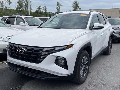 Quartz White 2022 Hyundai TUCSON Hybrid Blue