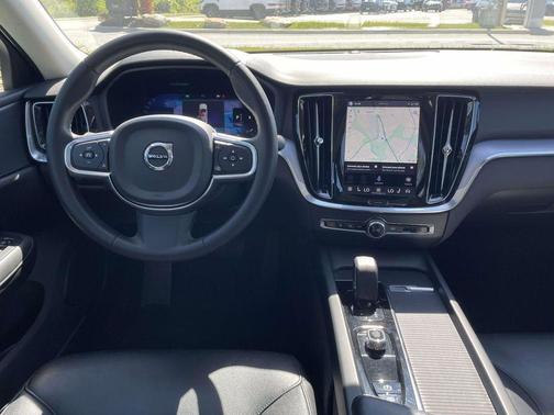 Crystal White Metallic 2024 Volvo S60 B5 Core Dark Theme