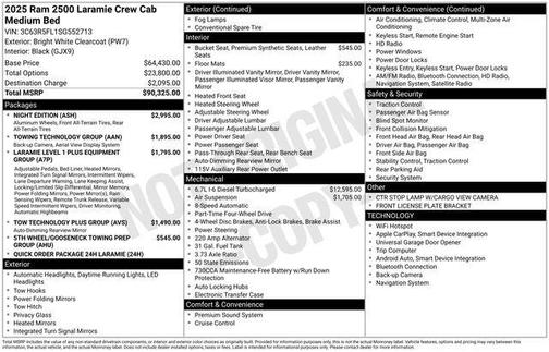 2025 RAM 2500 Laramie Crew Cab 4x4 6'4' Box
