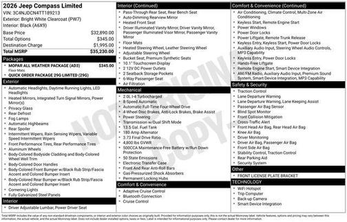 2026 Jeep Compass Limited