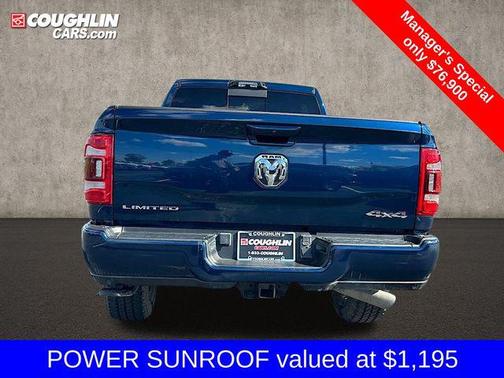 Patriot Blue Pearlcoat 2024 RAM 3500 Limited Mega Cab 4x4 6'4' Box