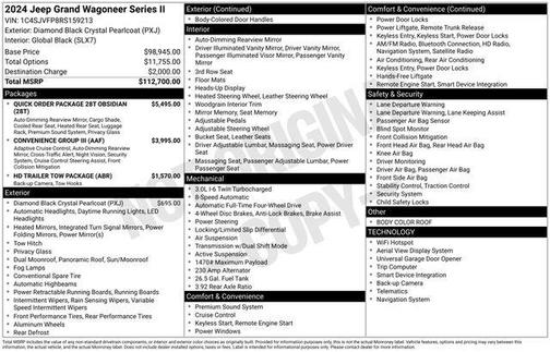 Diamond Black Crystal Pearlcoat 2024 Jeep Grand Wagoneer Series II 4x4