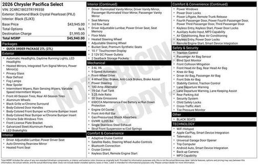 2026 Chrysler Pacifica L