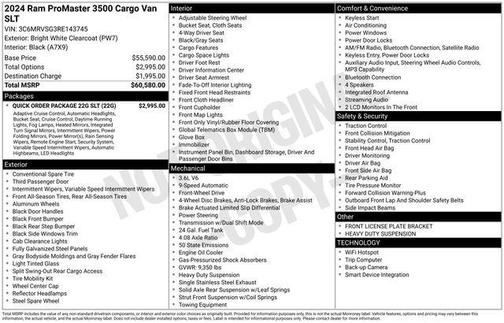 2024 RAM ProMaster 3500 High Roof