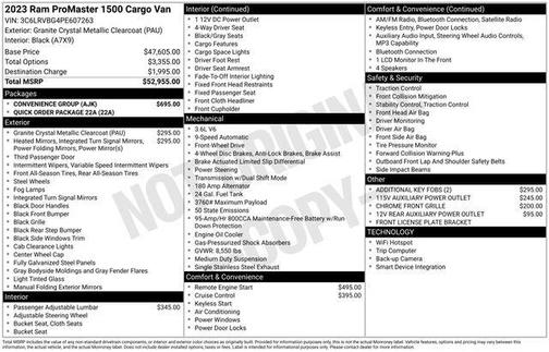 2023 RAM ProMaster 1500 Base