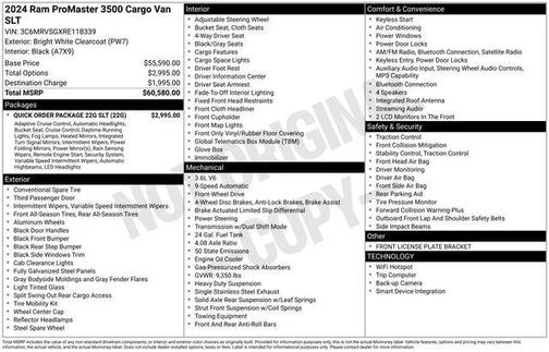 2024 RAM ProMaster 3500 High Roof