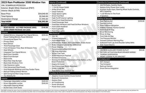 2023 RAM ProMaster 3500 High Roof