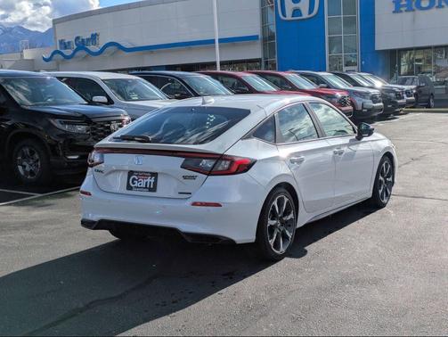 Platinum White Pearl 2026 Honda Civic Hybrid Sport Touring