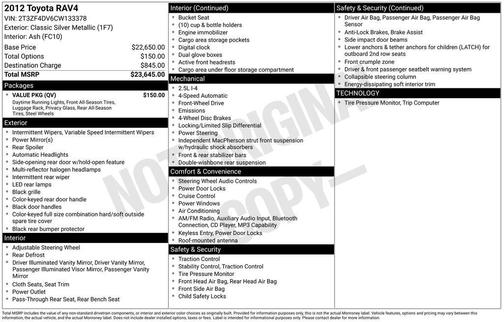 2012 Toyota RAV4 Base