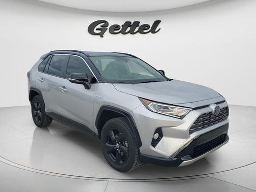 Silver Sky Metallic/Midnight Black Metallic 2021 Toyota RAV4 Hybrid SE