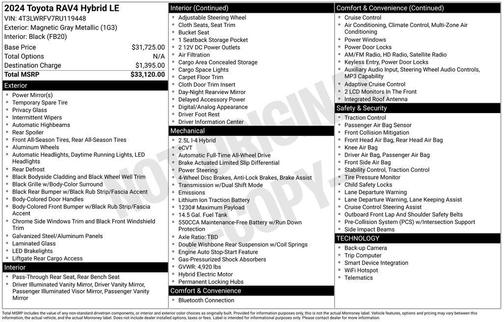 2024 Toyota RAV4 Hybrid LE