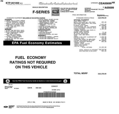 White Platinum 2012 Ford F-350 Lariat