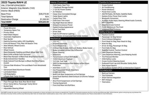 Magnetic Gray Metallic 2023 Toyota RAV4 LE