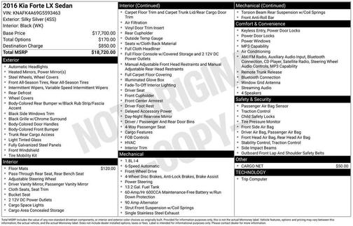 Silky Silver 2016 Kia Forte LX