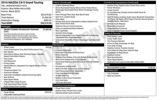 2016 Mazda CX-5 Grand Touring