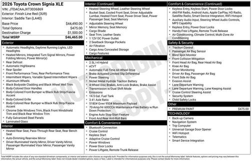 Finish Line Red 2026 Toyota Crown Signia XLE
