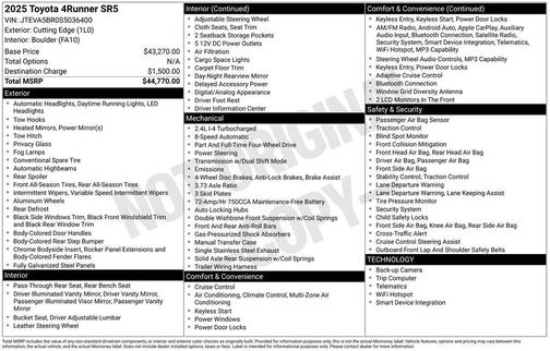 Cutting Edge 2025 Toyota 4Runner SR5