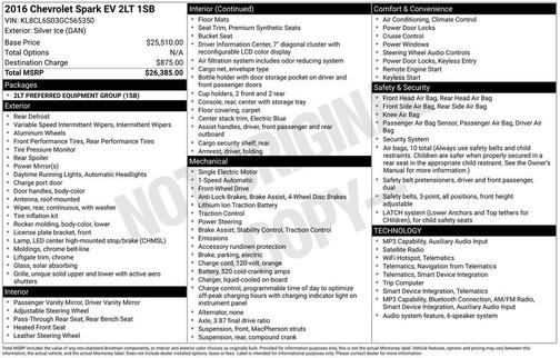 Silver Ice Metallic 2016 Chevrolet Spark EV 1LT