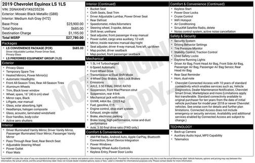 Mosaic Black Metallic 2019 Chevrolet Equinox LS