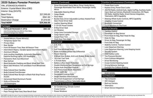 Crystal Black Silica 2020 Subaru Forester Premium