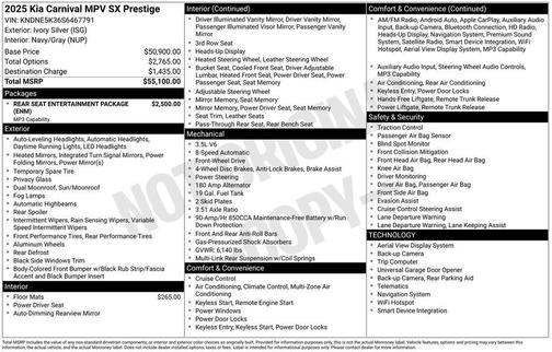 2025 Kia Carnival SX Prestige