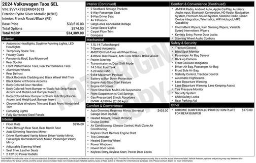 2024 Volkswagen Taos 1.5T SEL