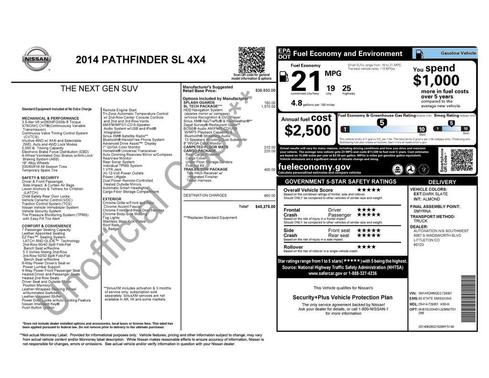 2014 Nissan Pathfinder SL